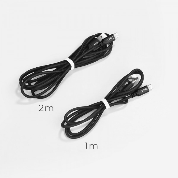 Кабель Hoco X14 USB - micro USB, 2 м черный