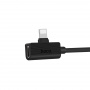 Переходник HOCO LS9 brilliant, Lightning - USB/Lightning, 2А, 1.2 м, черный