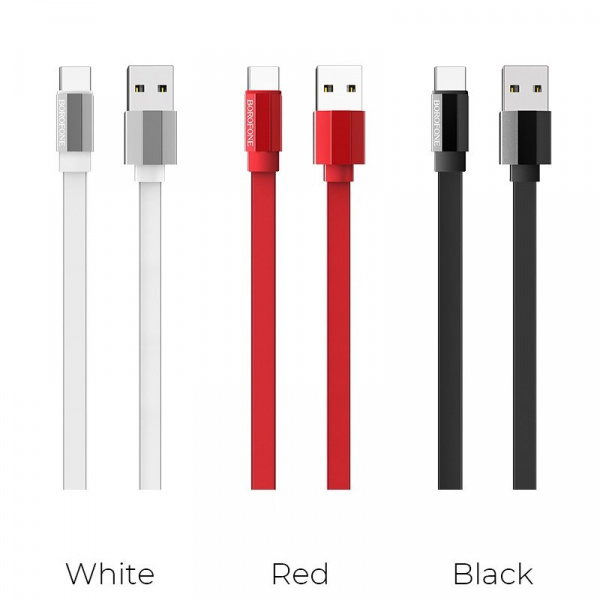 Кабель Borofone BU8 Glory, USB - USB Type-C, 1.2 м, черный