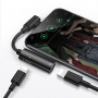 Адаптер аудио-переходник Hoco LS18 для Apple, серый
