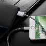 Кабель Borofone BX9 MagicSync, lightning, 1 м, серый