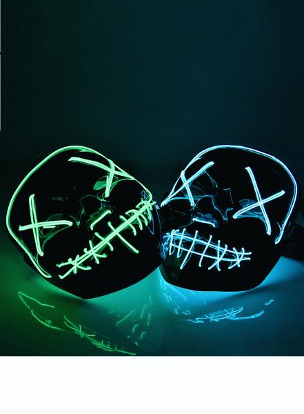 Неоновая Led маска из фильма Судная Ночь