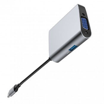 Хаб-переходник Baseus Enjoyment CATSX-E0G, USB Type-C - USB, VGA