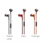 Проводные наушники HOCO M30 Glaring, Jack 3.5mm, 1.2 м, серый металлик, контроллер с микрофоном