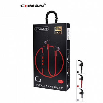 Bluetooth наушники Coman C3 Red