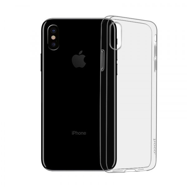 Чехол HOCO TPU Light Series для iPhone XS max черный прозрачный 0,8 мм