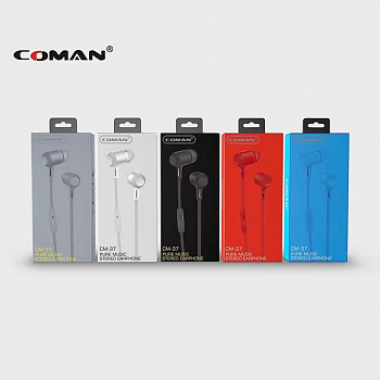 Наушники-вкладыши Coman CM-37 Grey