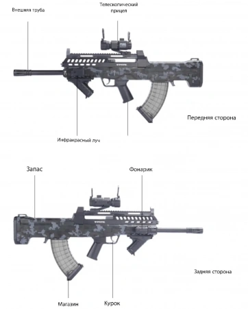 Детский водяной автомат с прицелом QBZ-97