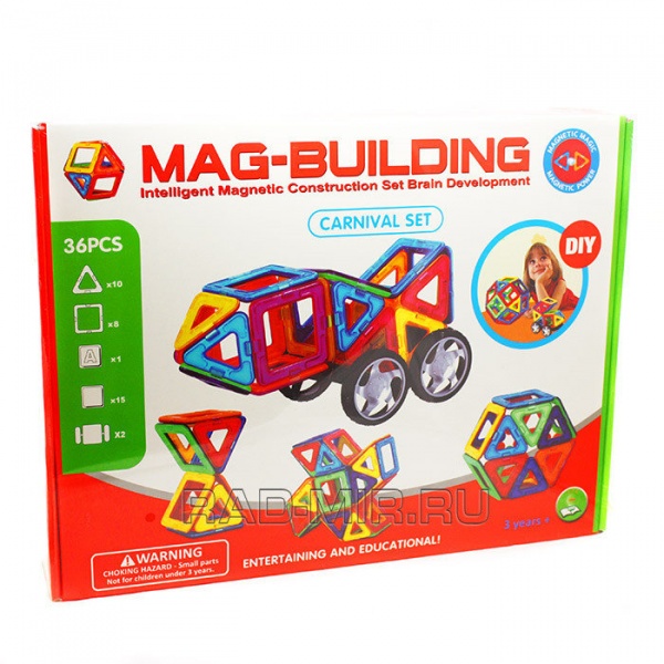 Магнитный конструктор Mag Building 36 деталей
