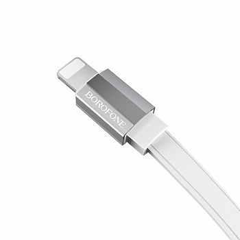 Кабель Borofone BU8, lightning, 1.2 м, белый