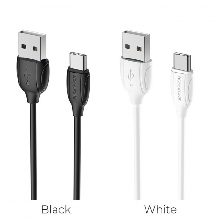 Кабель Borofone BX19 Benefit, USB - USB Type-C, 1 м, белый