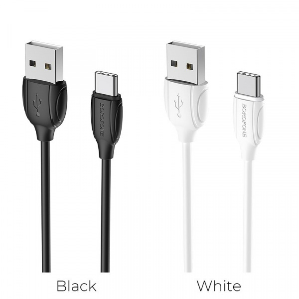 Кабель Borofone BX19 Benefit, USB - USB Type-C, 1 м, черный