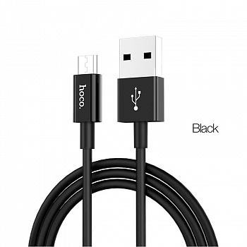 Кабель Hoco X23 Skilled USB - micro USB, 1 м черный