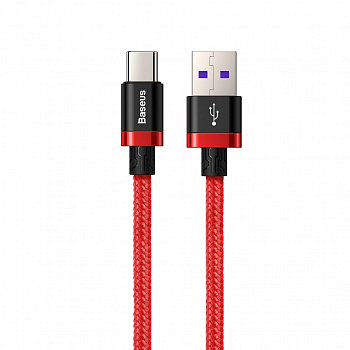 Кабель Baseus CATZH-A09, USB - USB Type-C, 1 м, красный