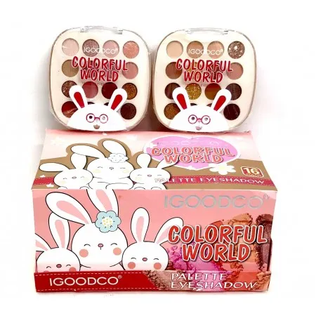 Детский набор теней 16 оттенков Igoodco Colorful World