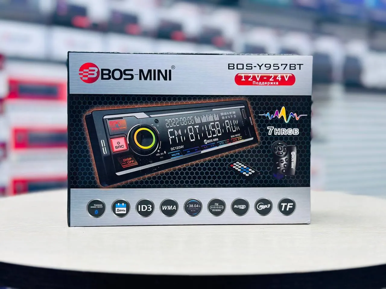 Автомагнитола 1DIN BOS-MINI MVH-Y957BT (12v-24v)