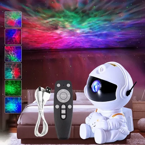 Детский ночник проектор звездного неба космонавт астронавт Astronaut starry projector