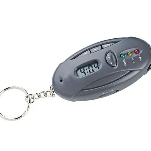 Алкотестер-брелок ALCOHOL BREATH TESTER AND TIMER WITH FLASHLIGHT