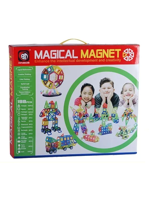 Магнитный конструктор Magical Magnet 198 деталей