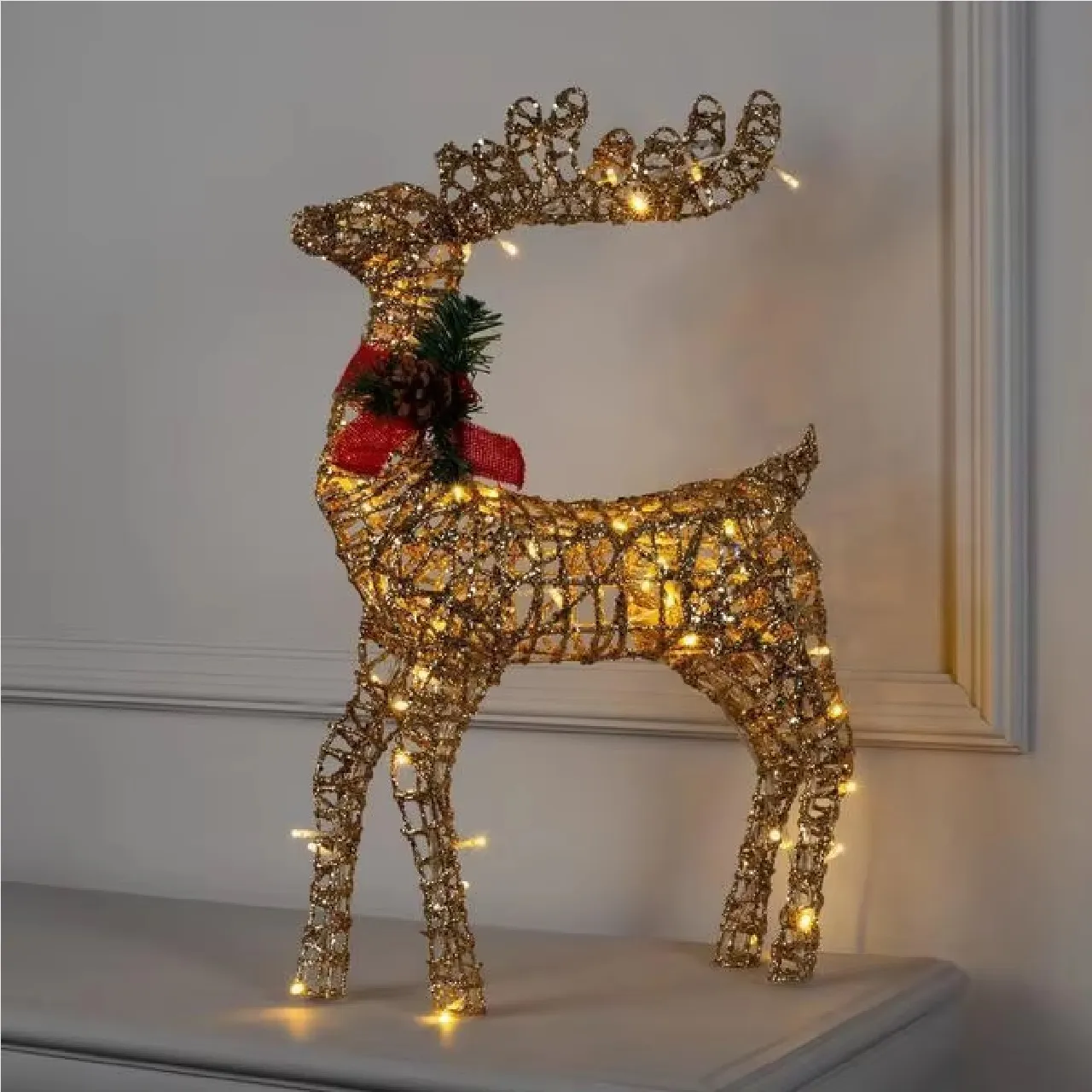 Каркасная светодиодная фигура Олень 50 см